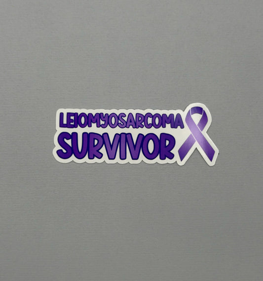Leiomyosarcoma Survivor with Ribbon Sticker or Magnet