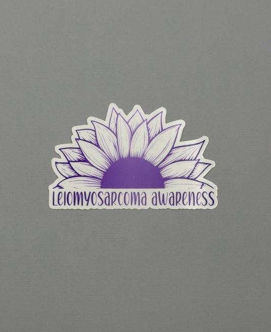 Leiomyosarcoma Awareness Sunflower Sticker or Magnet