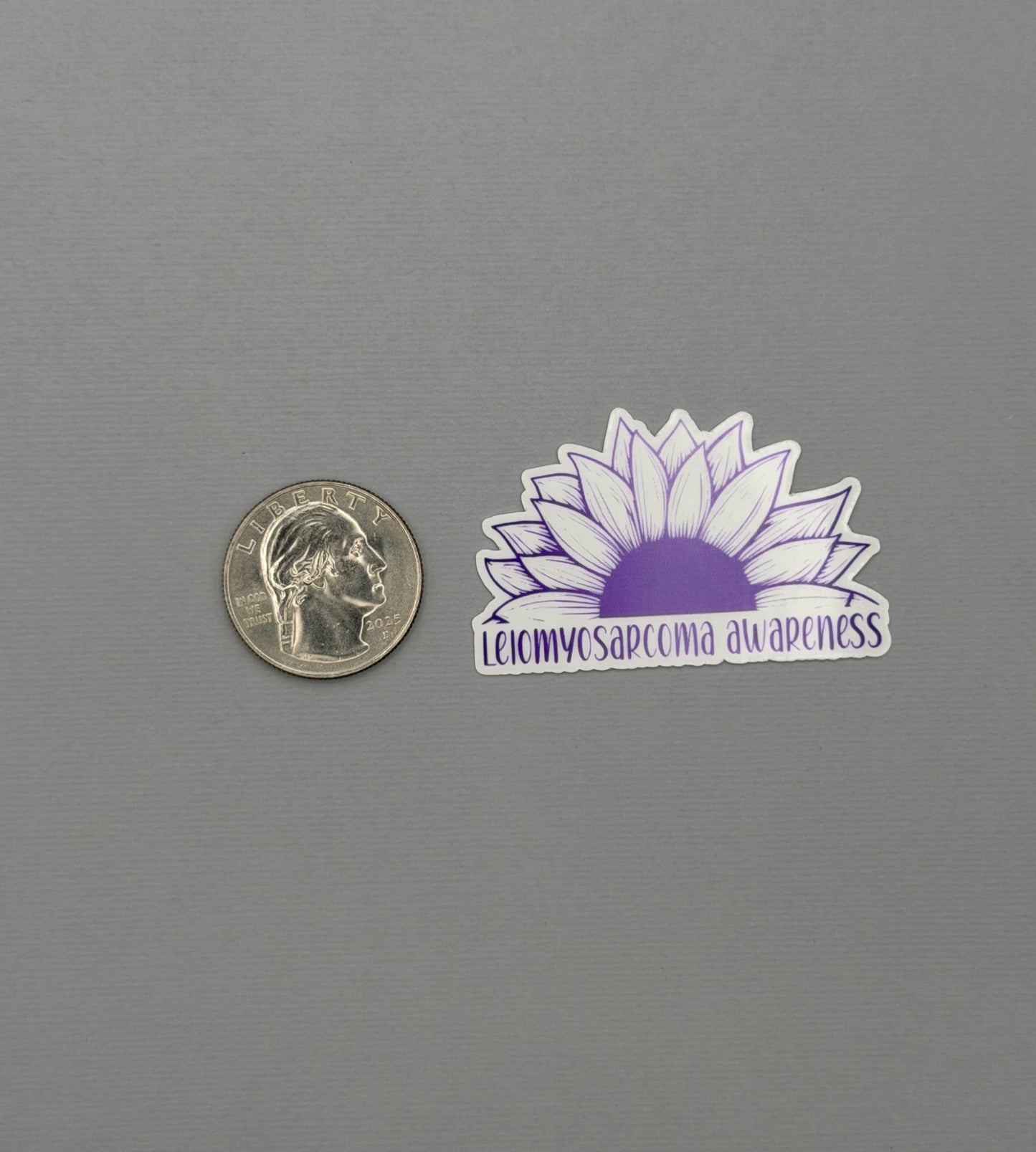 Leiomyosarcoma Awareness Sunflower Sticker or Magnet
