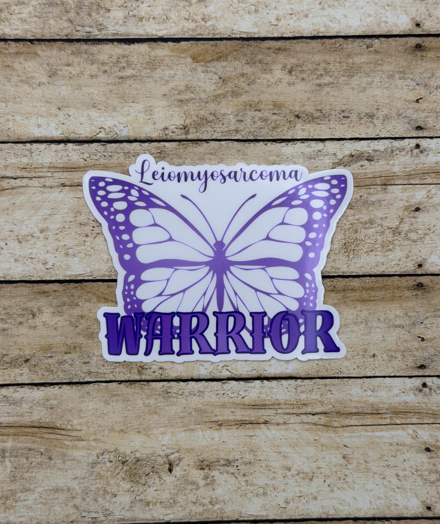 Leiomyosarcoma Warrior Butterfly Sticker or Magnet