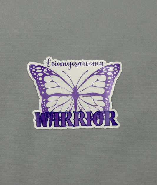 Leiomyosarcoma Warrior Butterfly Sticker or Magnet