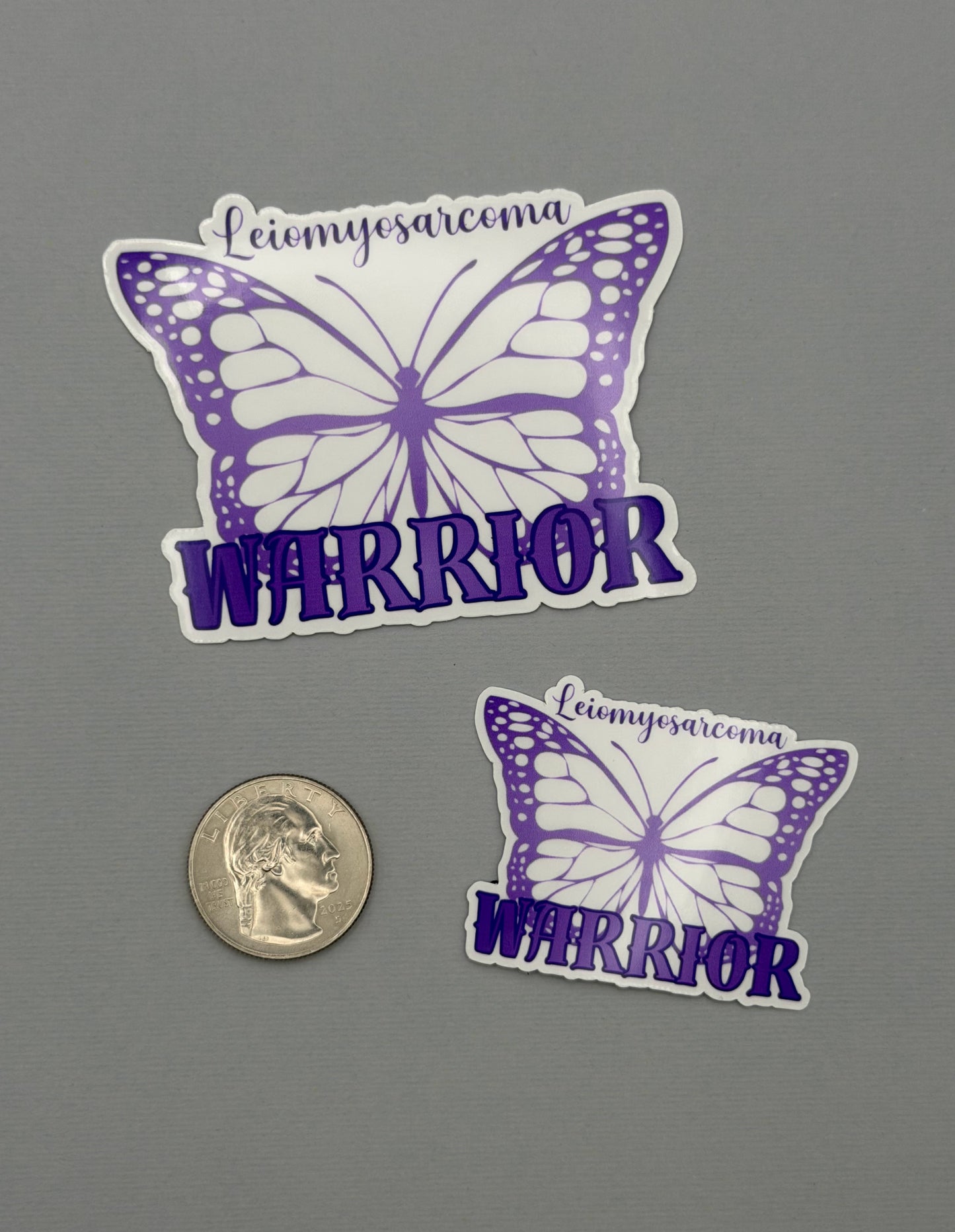 Leiomyosarcoma Warrior Butterfly Sticker or Magnet