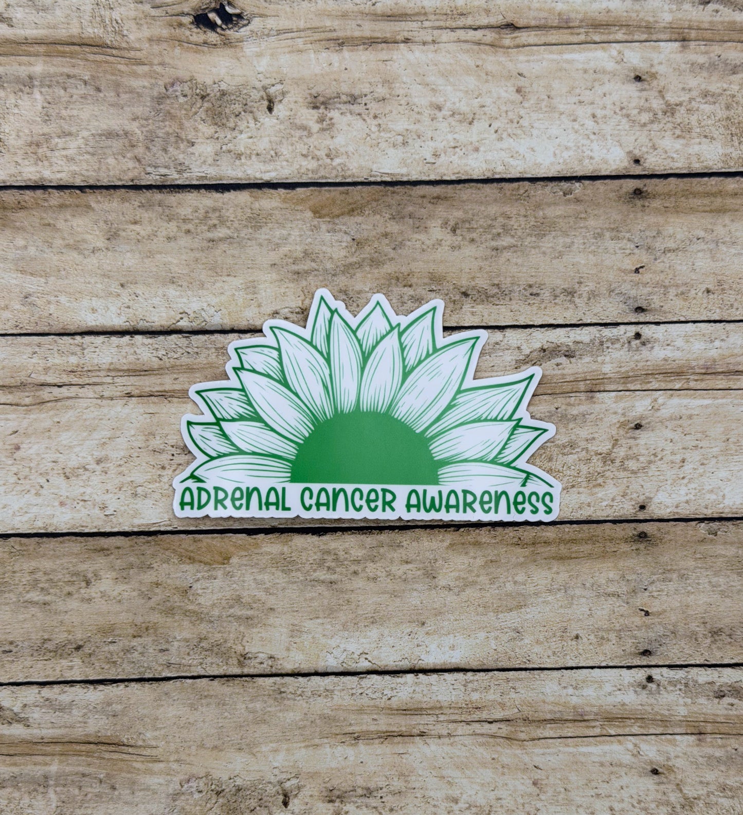 Adrenal Cancer Awareness Sunflower Sticker