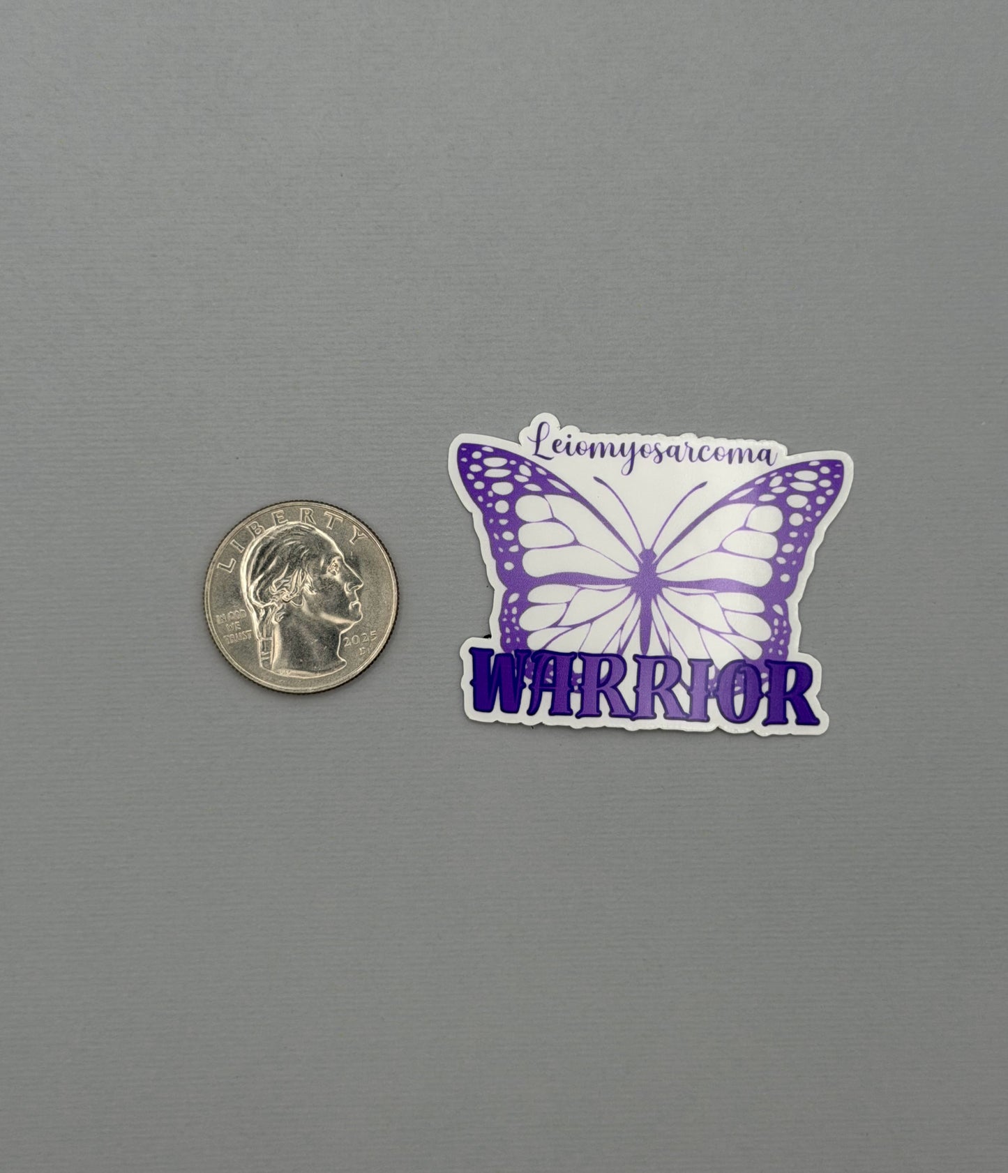 Leiomyosarcoma Warrior Butterfly Sticker or Magnet