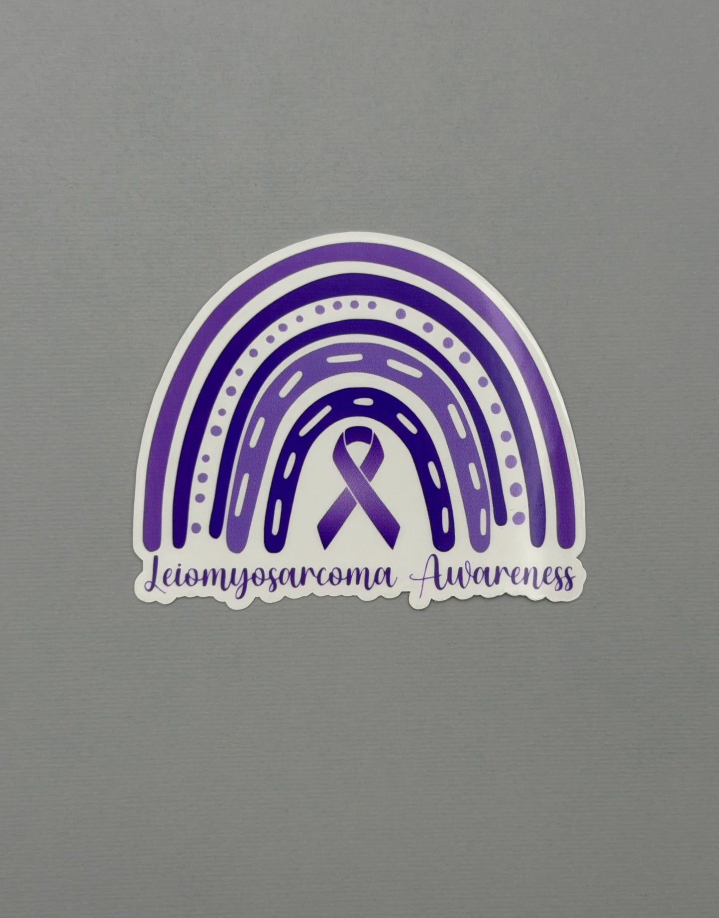 Leiomyosarcoma Awareness Rainbow Sticker or Magnet