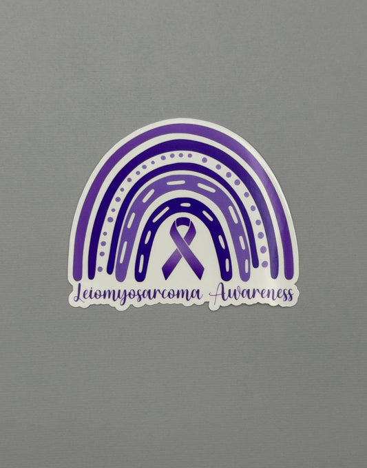 Leiomyosarcoma Awareness Rainbow Sticker or Magnet