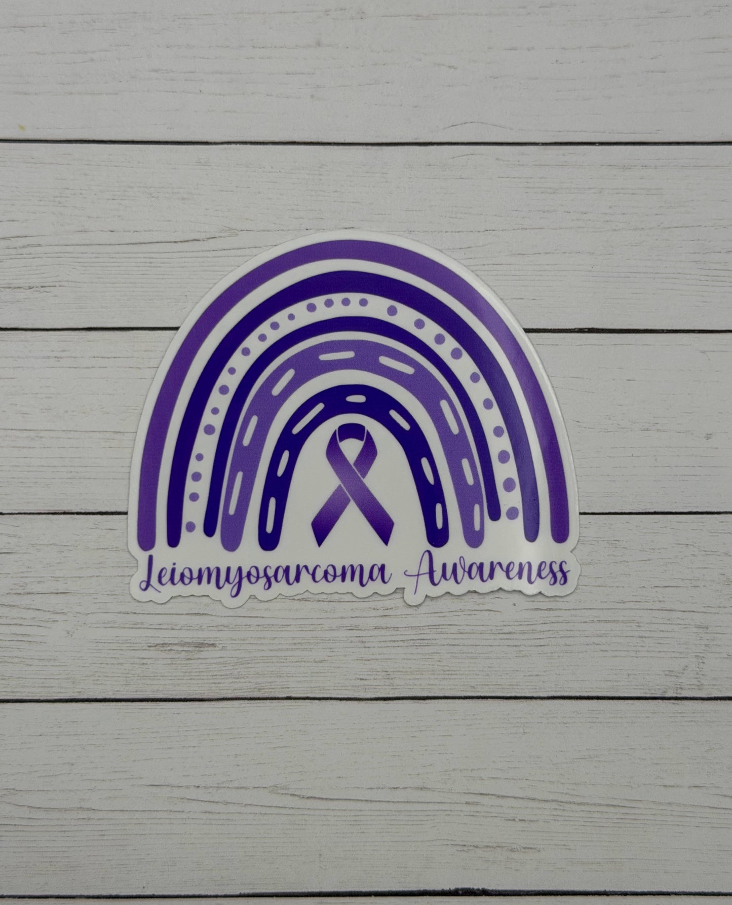 Leiomyosarcoma Awareness Rainbow Sticker or Magnet