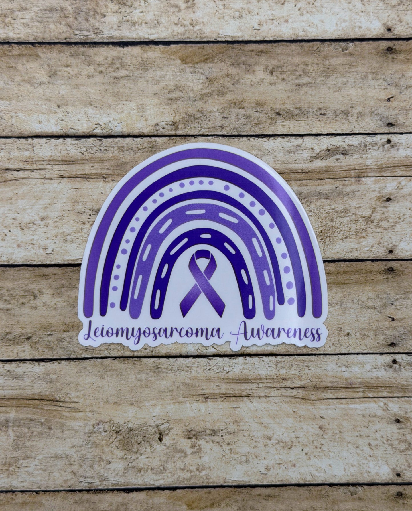 Leiomyosarcoma Awareness Rainbow Sticker or Magnet