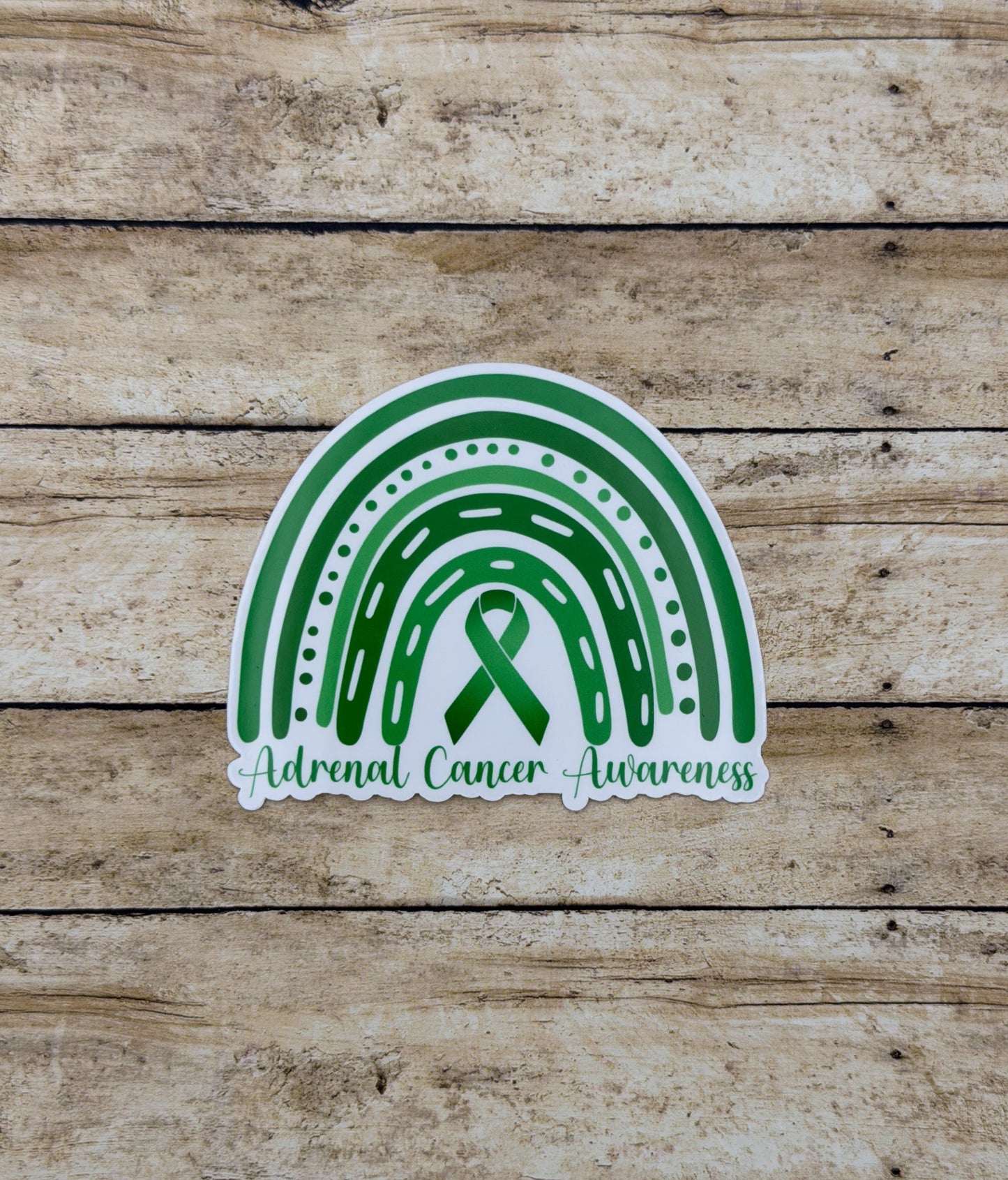 Adrenal Cancer Awareness Rainbow Sticker