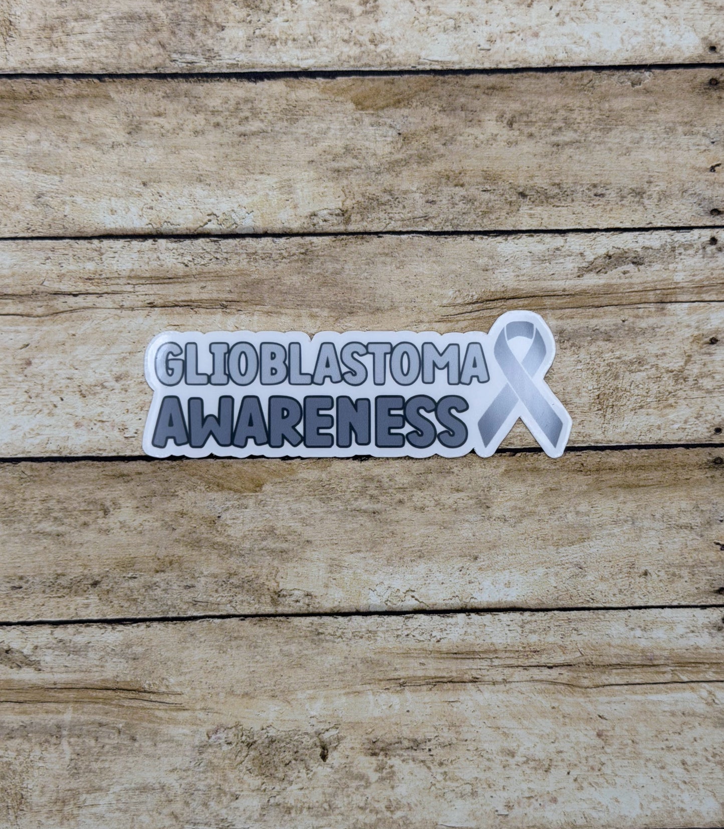 Glioblastoma Awareness with Ribbon Sticker or Magnet