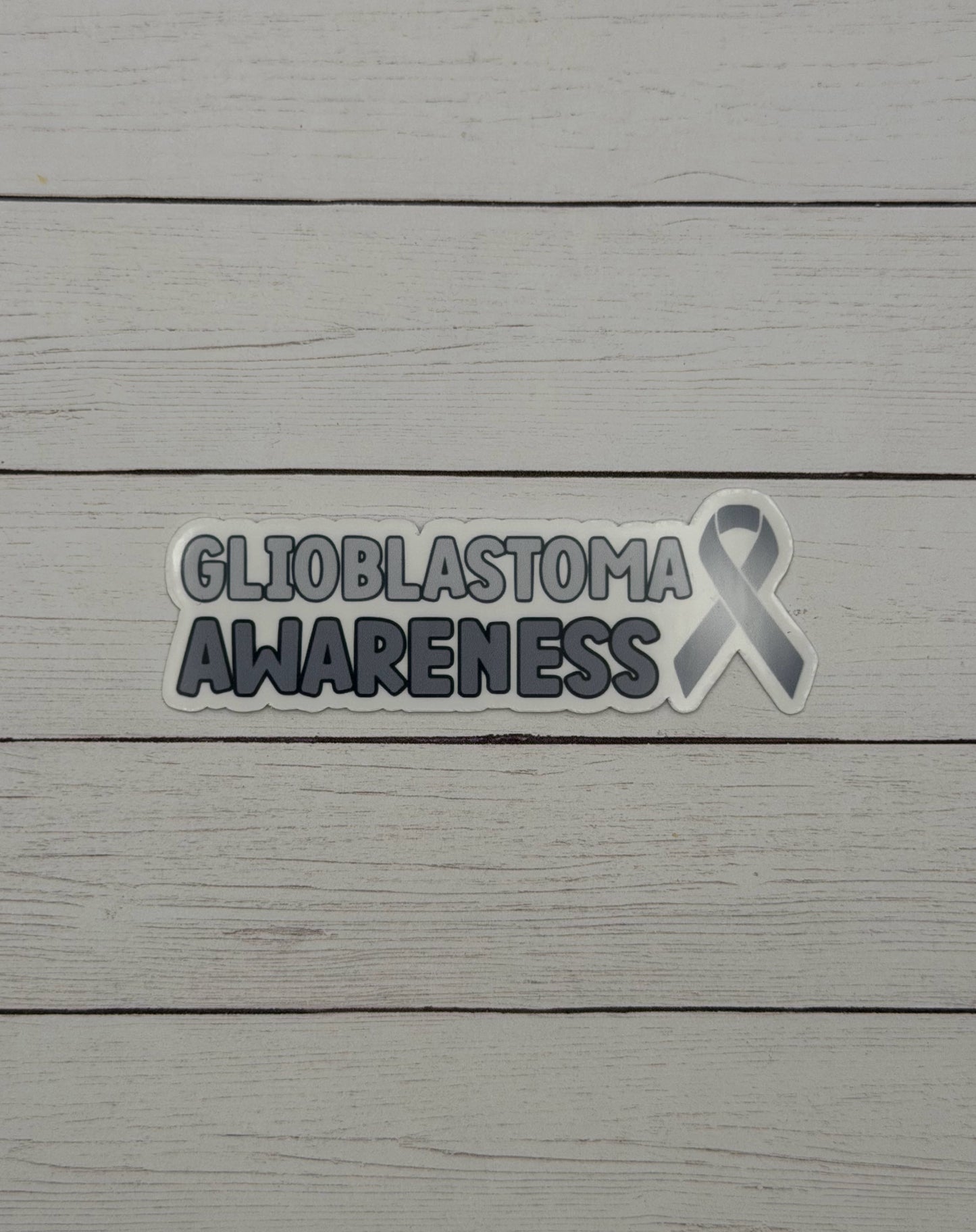 Glioblastoma Awareness with Ribbon Sticker or Magnet
