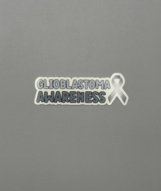Glioblastoma Awareness with Ribbon Sticker or Magnet