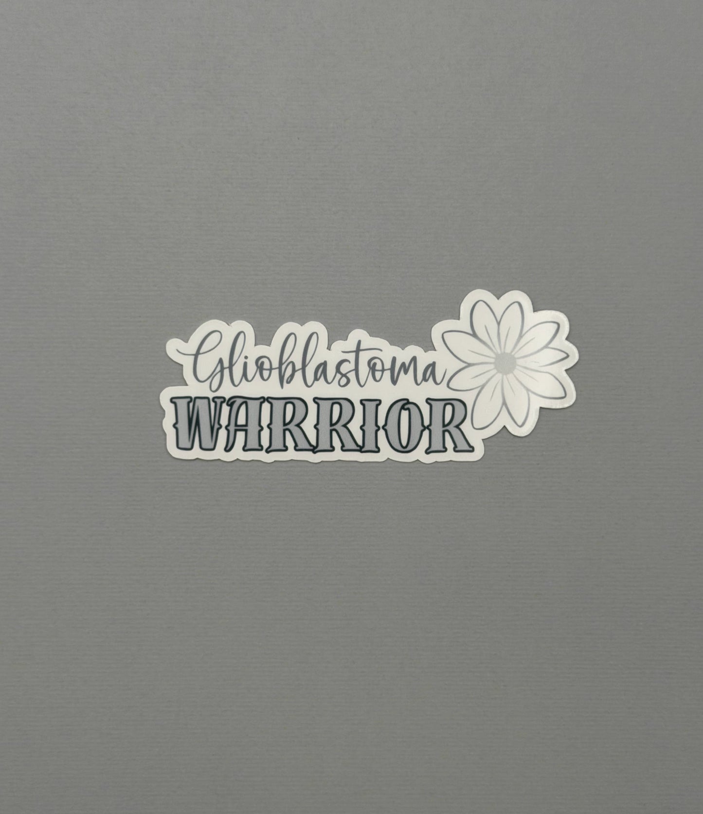 Glioblastoma Warrior Flower Sticker or Magnet