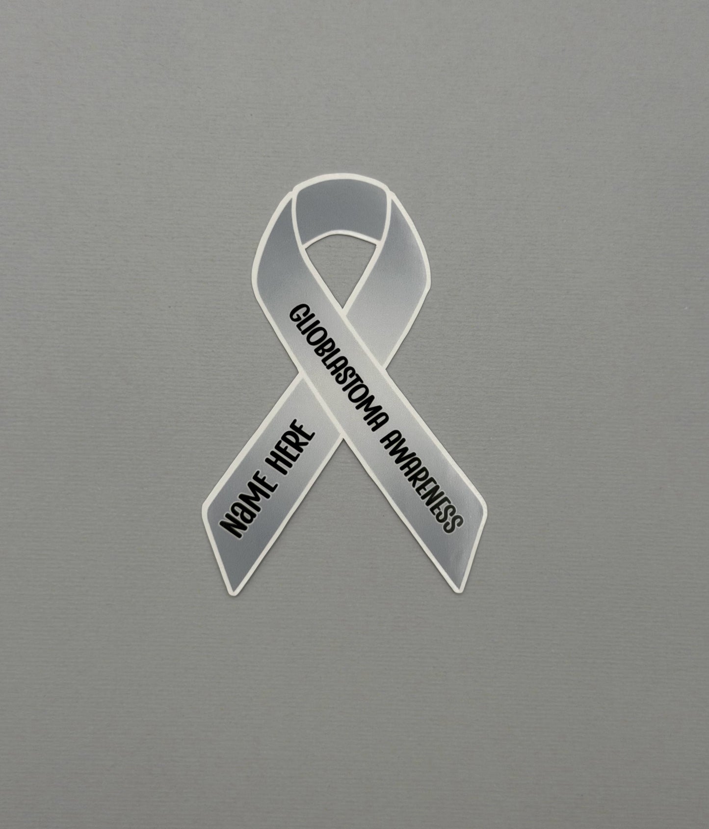 Glioblastoma Warrior Custom Ribbon Sticker or Magnet
