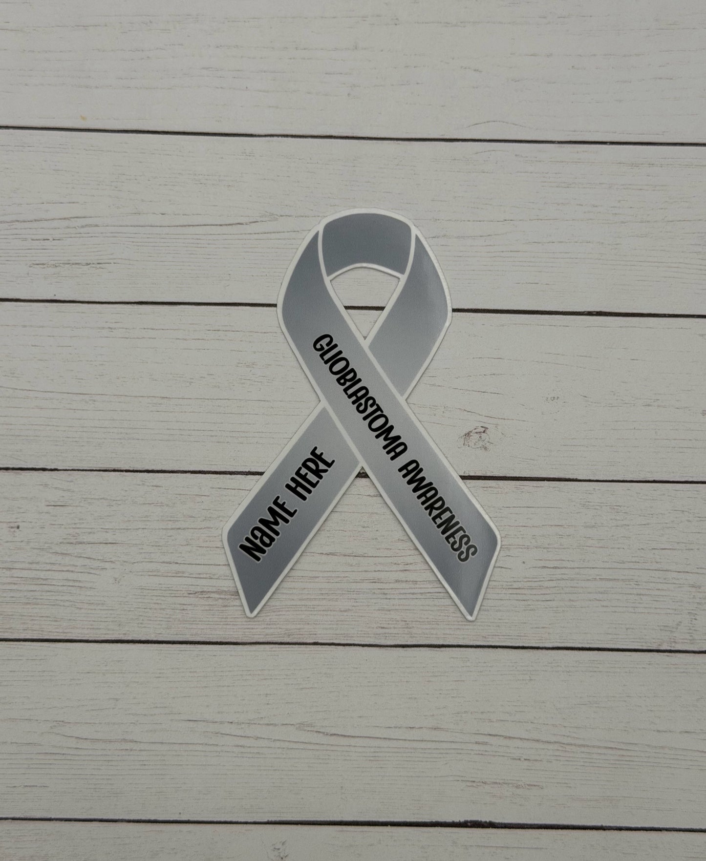 Glioblastoma Warrior Custom Ribbon Sticker or Magnet