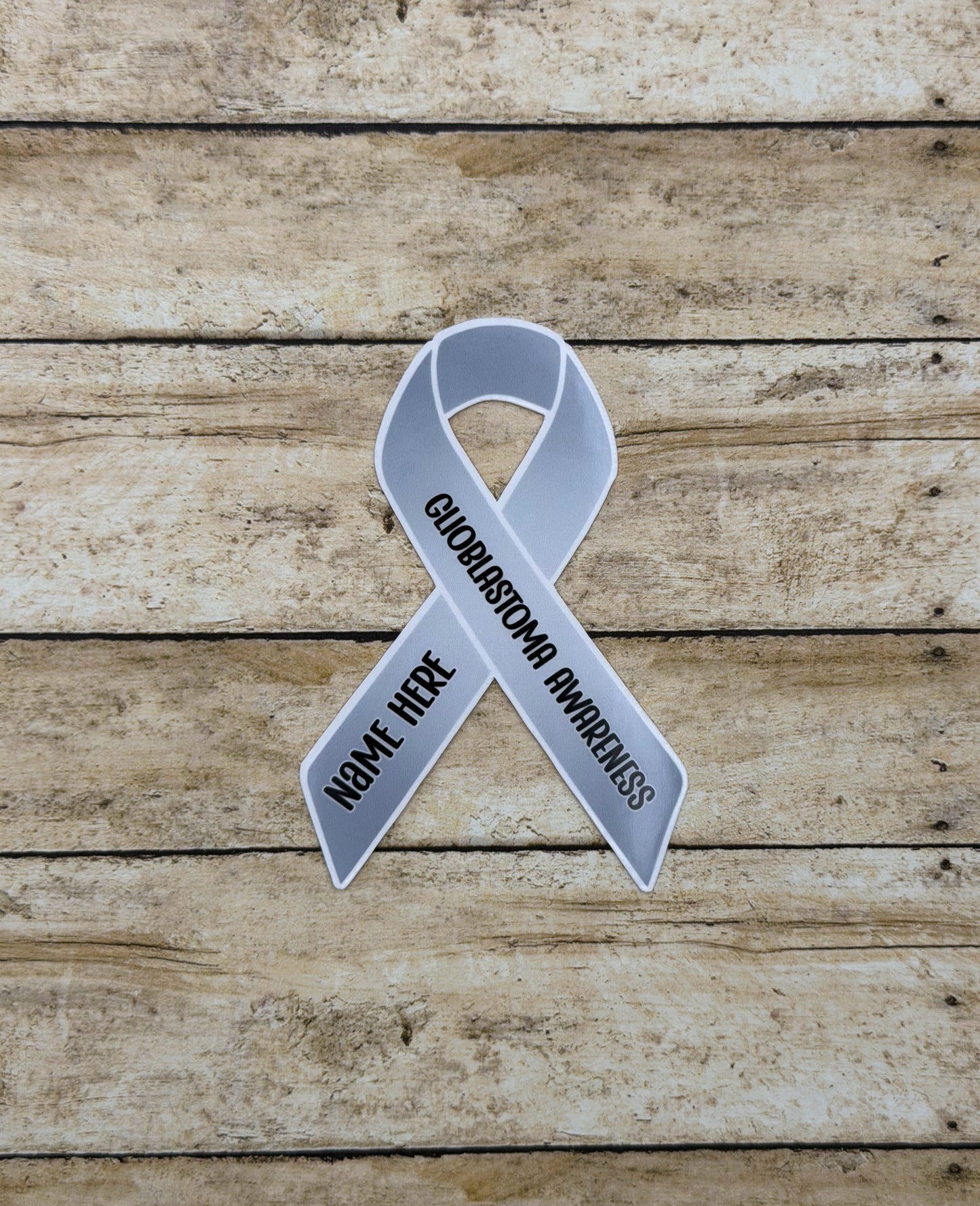 Glioblastoma Warrior Custom Ribbon Sticker or Magnet