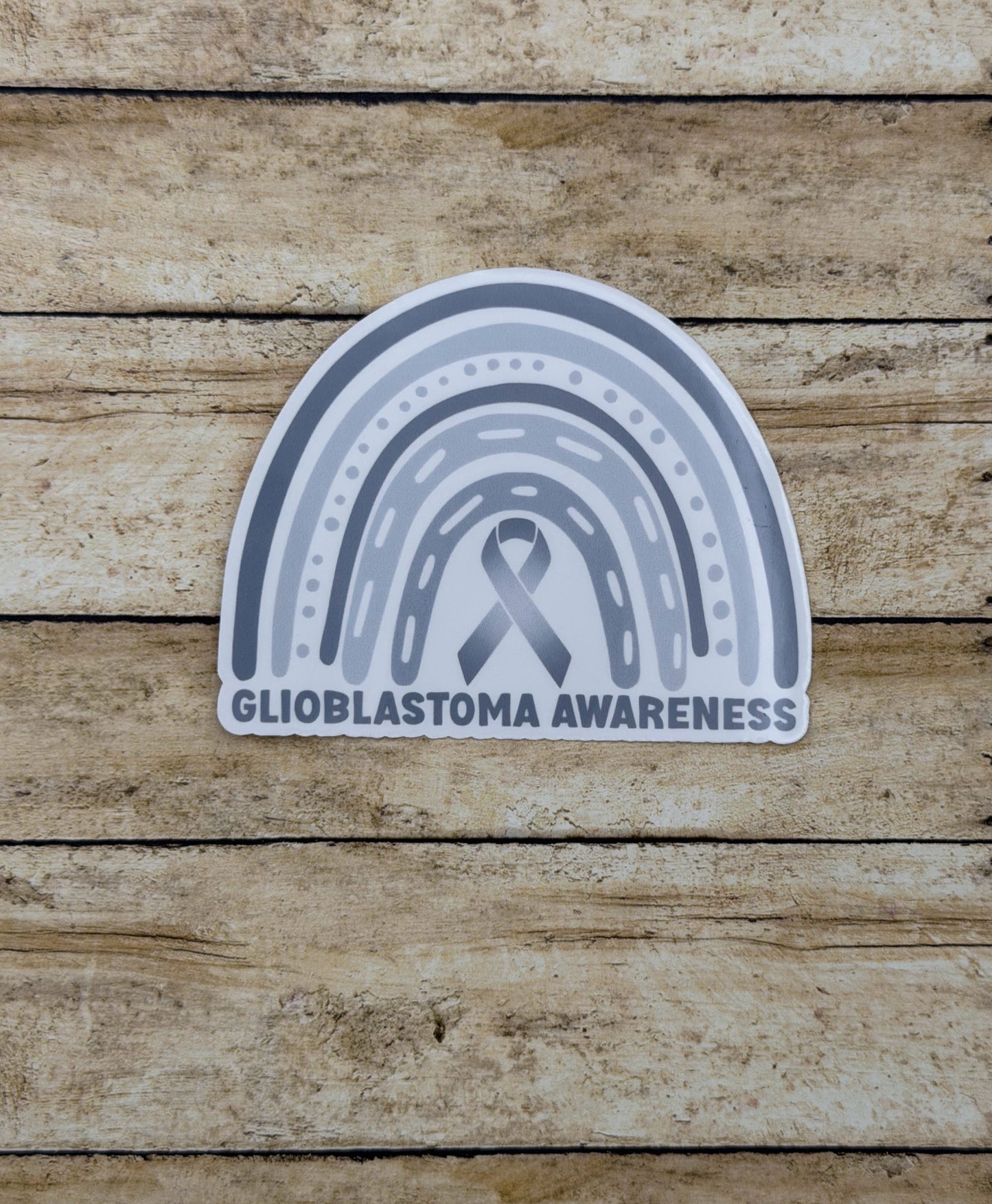 Glioblastoma Awareness Rainbow Sticker or Magnet