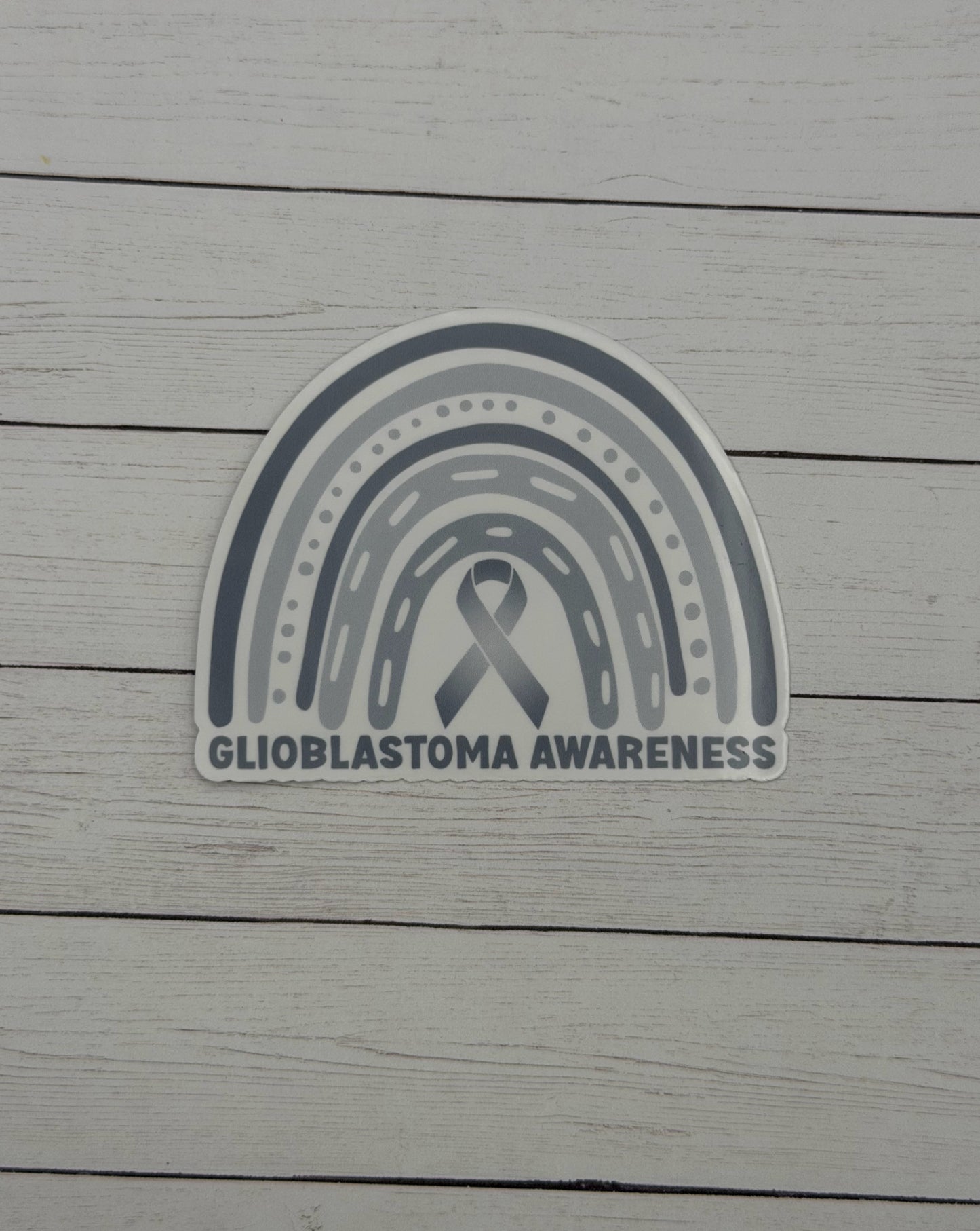 Glioblastoma Awareness Rainbow Sticker or Magnet