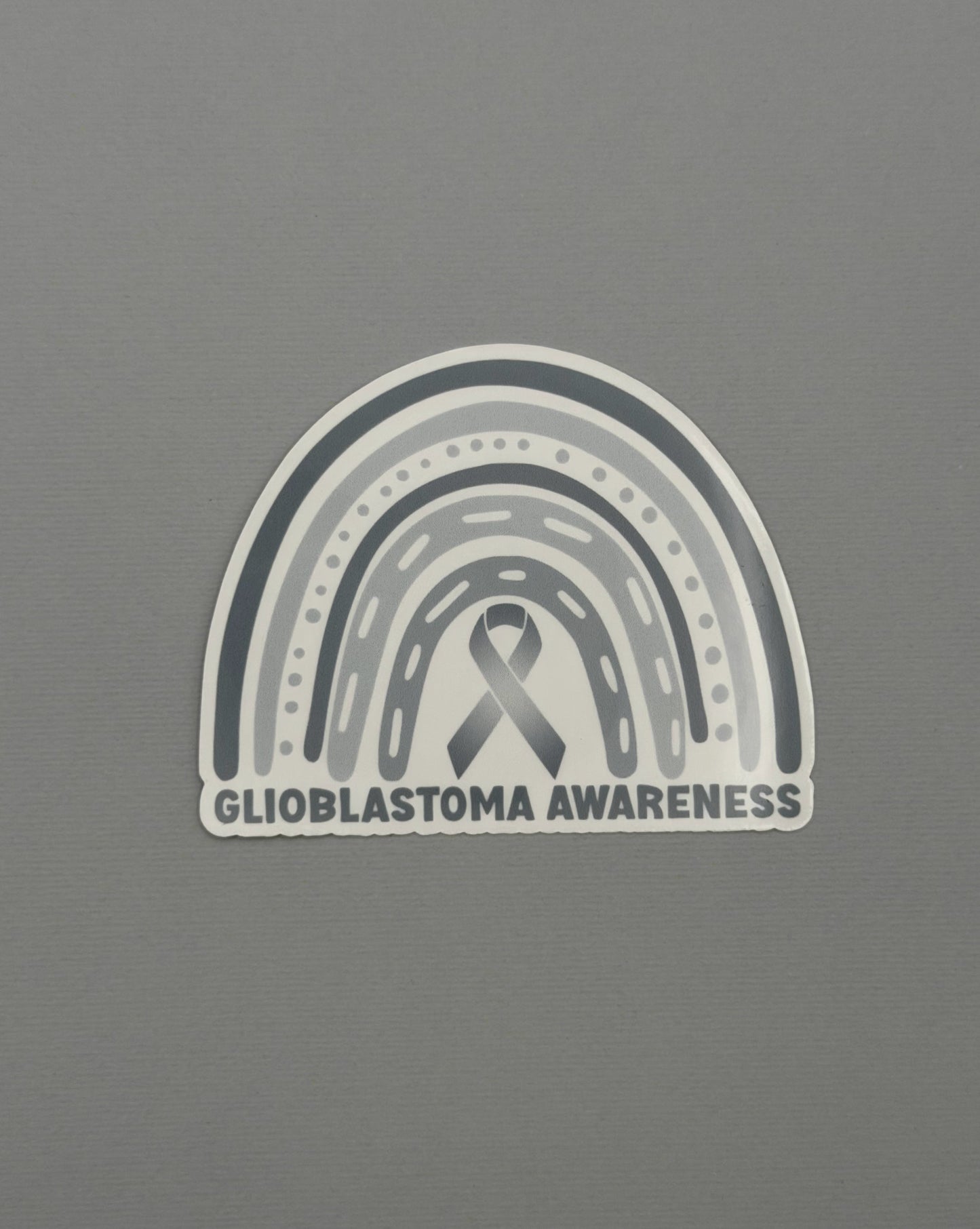 Glioblastoma Awareness Rainbow Sticker or Magnet