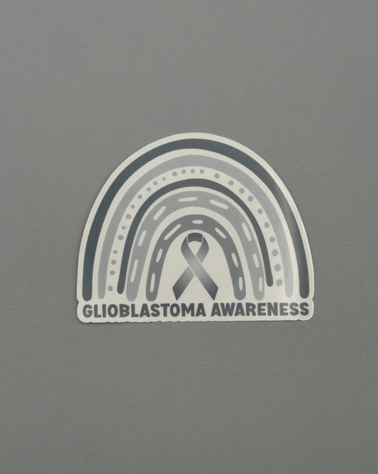 Glioblastoma Awareness Rainbow Sticker or Magnet