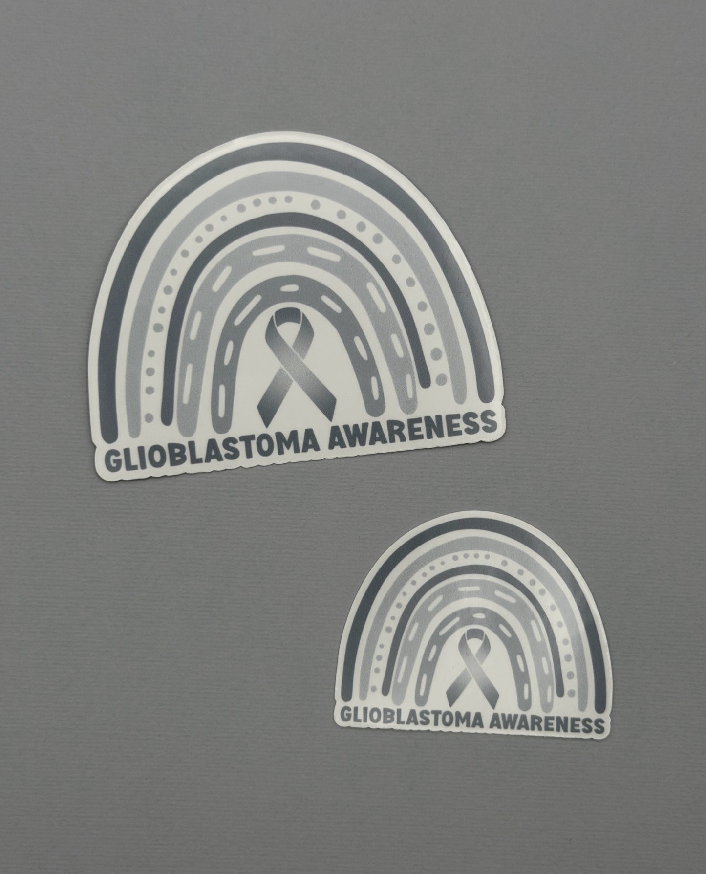 Glioblastoma Awareness Rainbow Sticker or Magnet