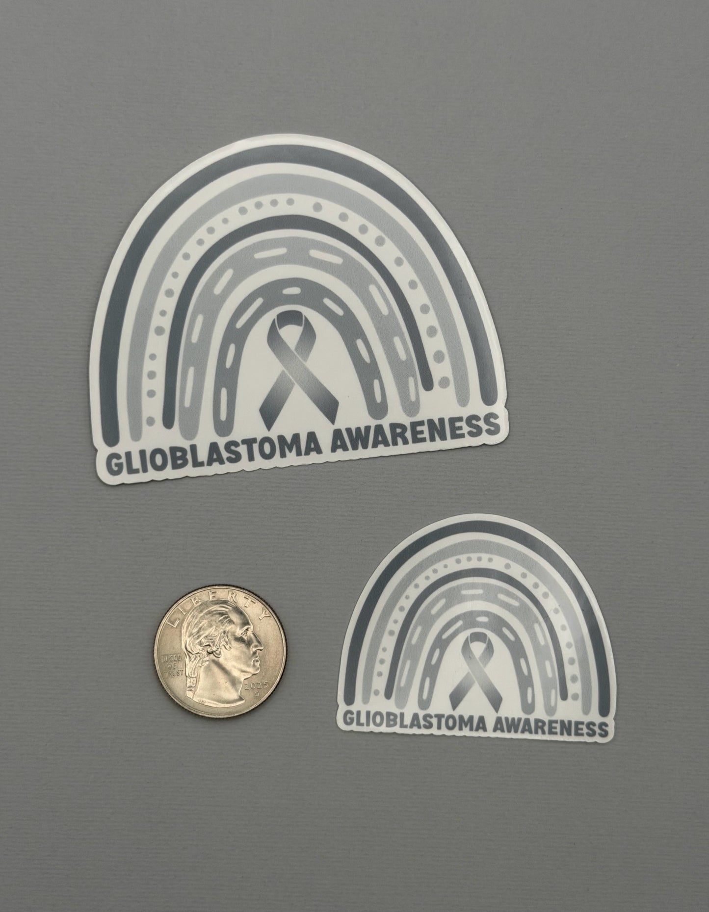 Glioblastoma Awareness Rainbow Sticker or Magnet