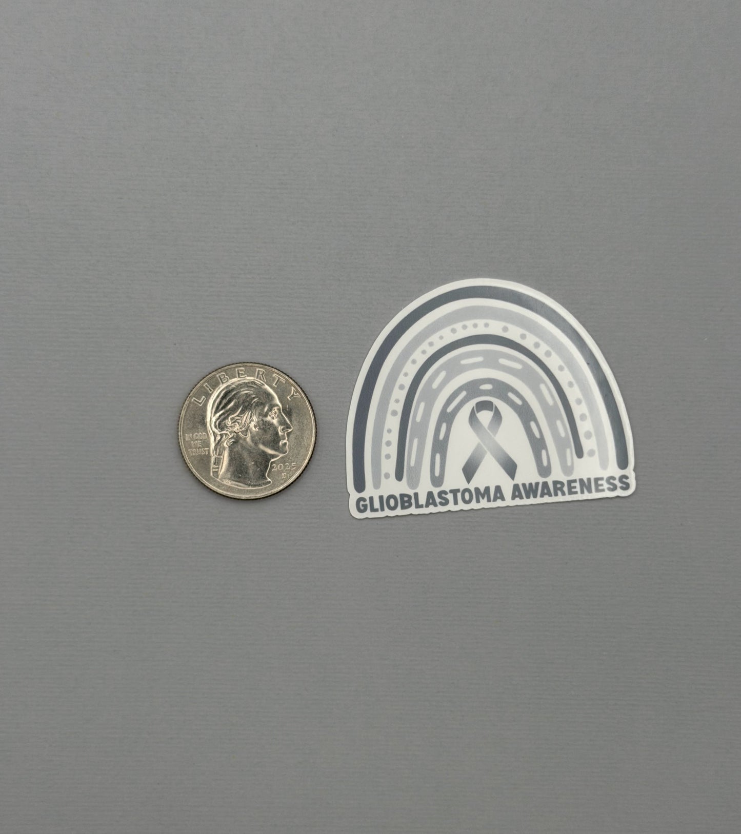 Glioblastoma Awareness Rainbow Sticker or Magnet