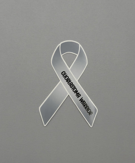 Glioblastoma Warrior Ribbon Sticker or Magnet
