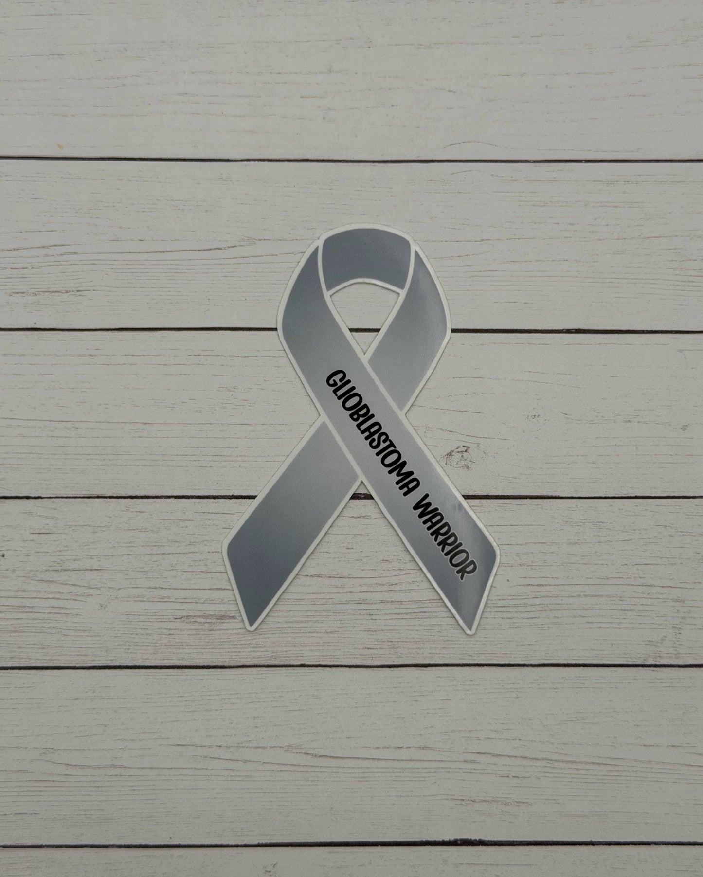 Glioblastoma Warrior Ribbon Sticker or Magnet