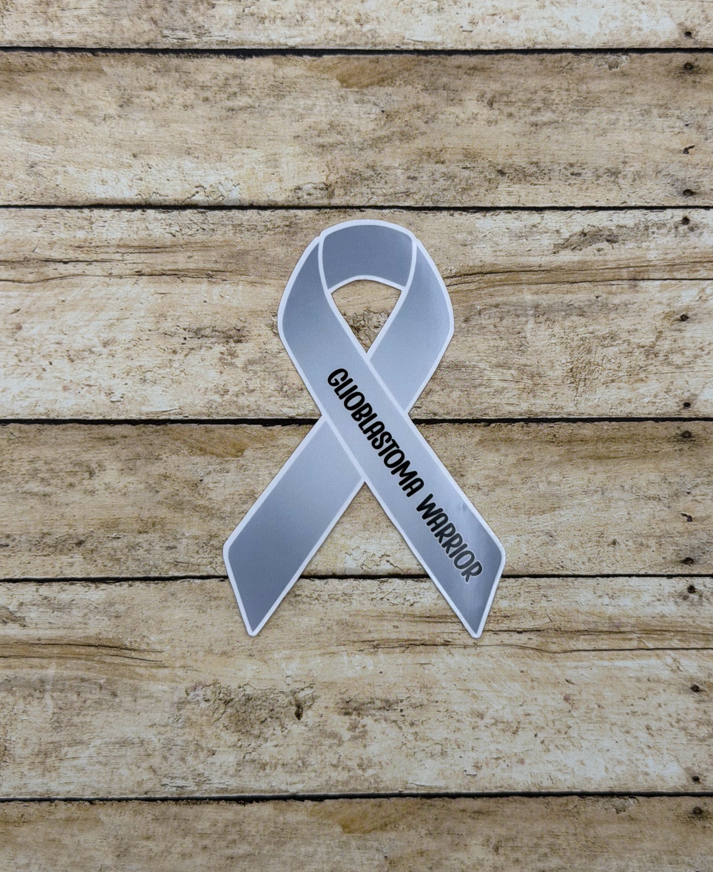 Glioblastoma Warrior Ribbon Sticker or Magnet