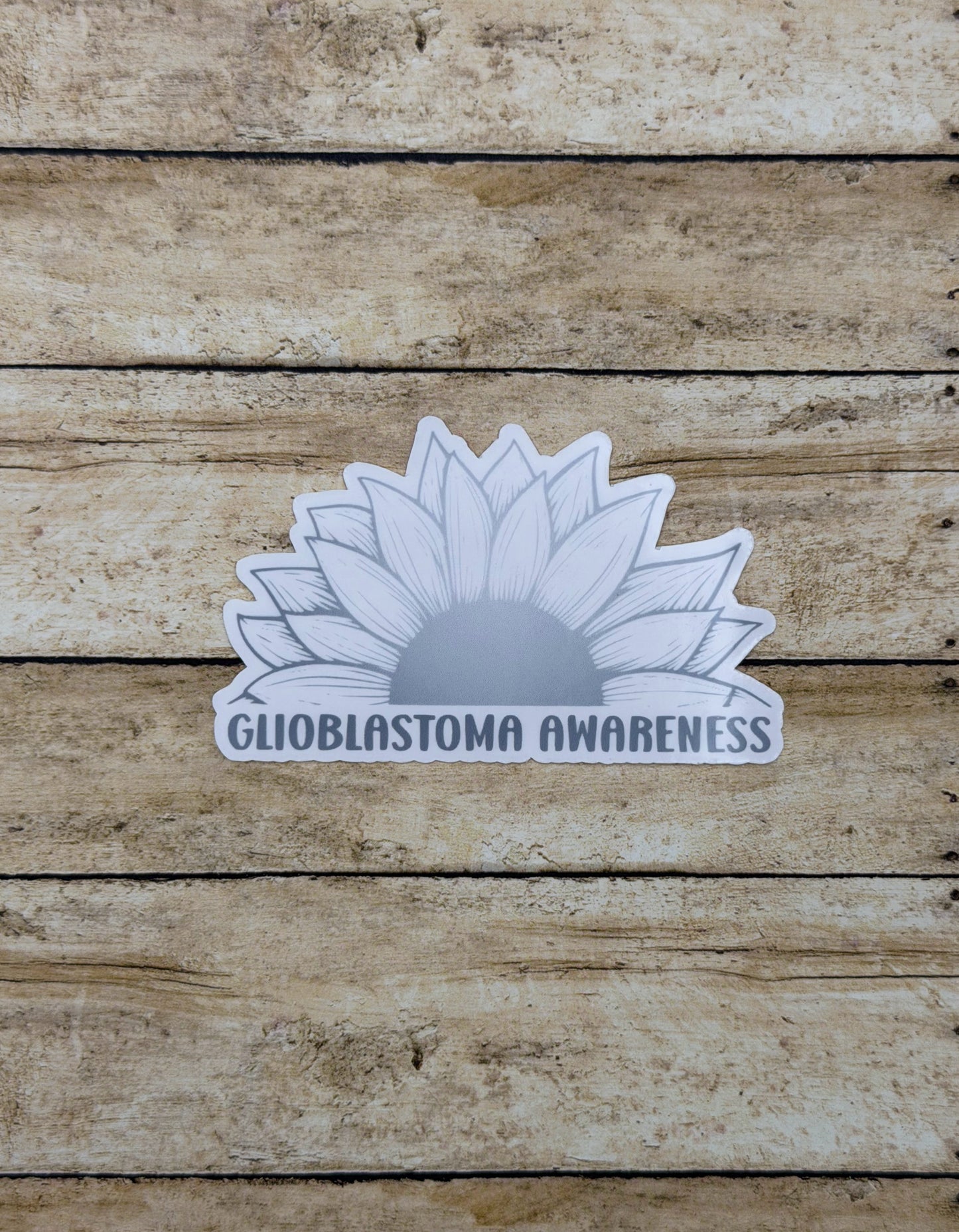 Glioblastoma Awareness Sunflower Sticker or Magnet