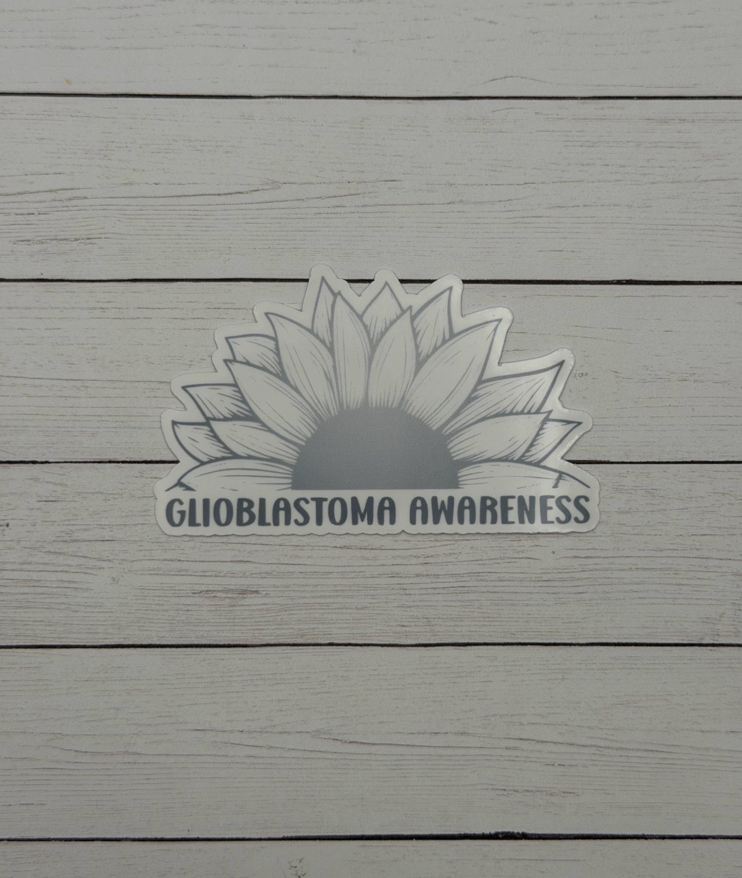 Glioblastoma Awareness Sunflower Sticker or Magnet