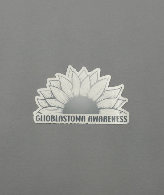 Glioblastoma Awareness Sunflower Sticker or Magnet