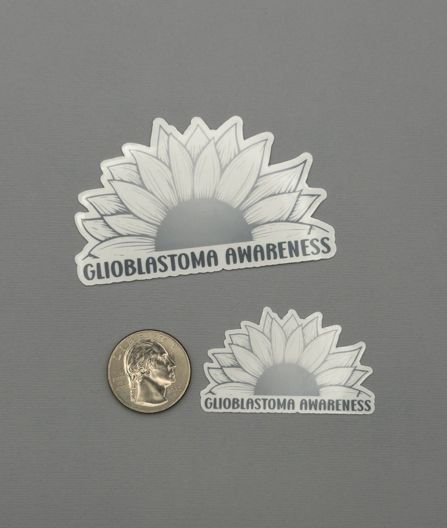 Glioblastoma Awareness Sunflower Sticker or Magnet