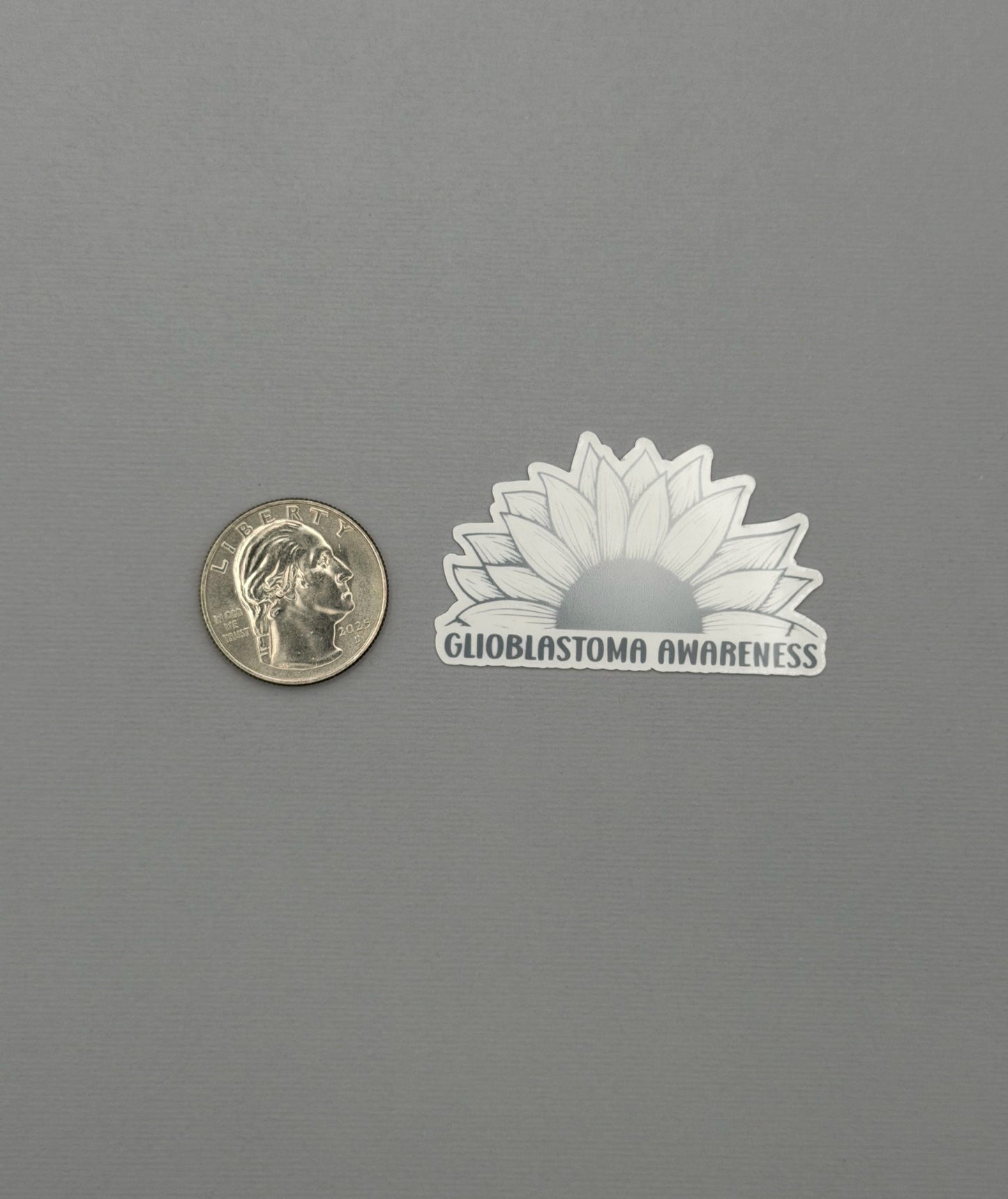 Glioblastoma Awareness Sunflower Sticker or Magnet