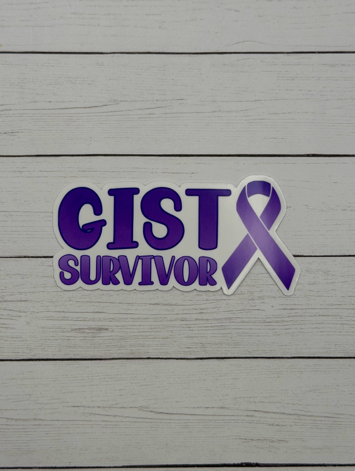 GIST Survivor with Ribbon Sticker or Magnet | Gastrointestinal Stromal Tumor