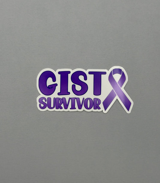 GIST Survivor with Ribbon Sticker or Magnet | Gastrointestinal Stromal Tumor