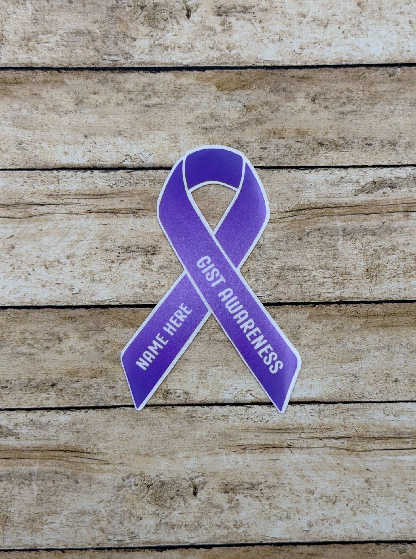 GIST Awareness Custom Ribbon Sticker or Magnet | Gastrointestinal Stromal Tumor