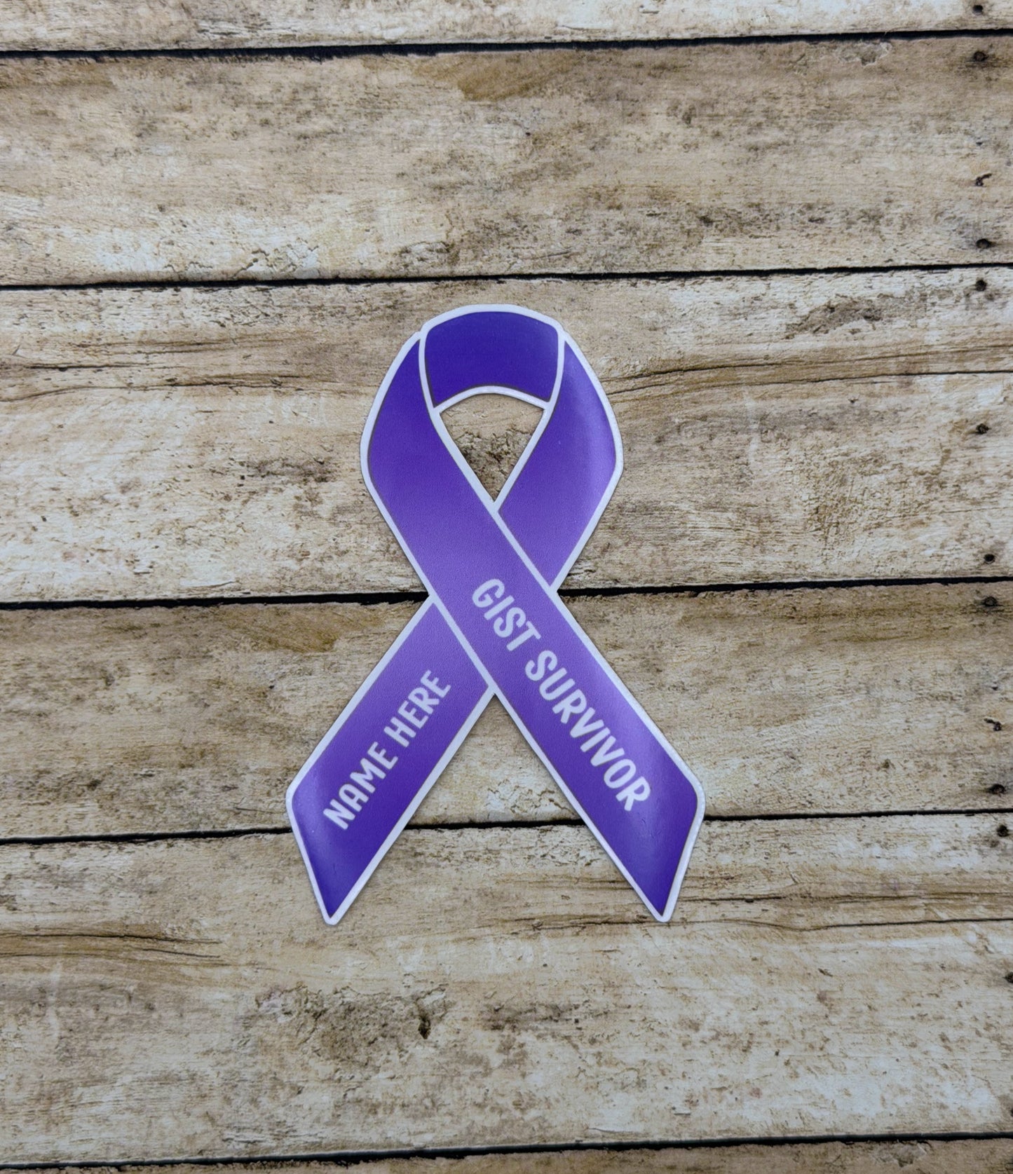 GIST Survivor Custom Ribbon Sticker or Magnet | Gastrointestinal Stromal Tumor
