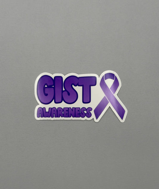 GIST Awareness with Ribbon Sticker or Magnet | Gastrointestinal Stromal Tumor