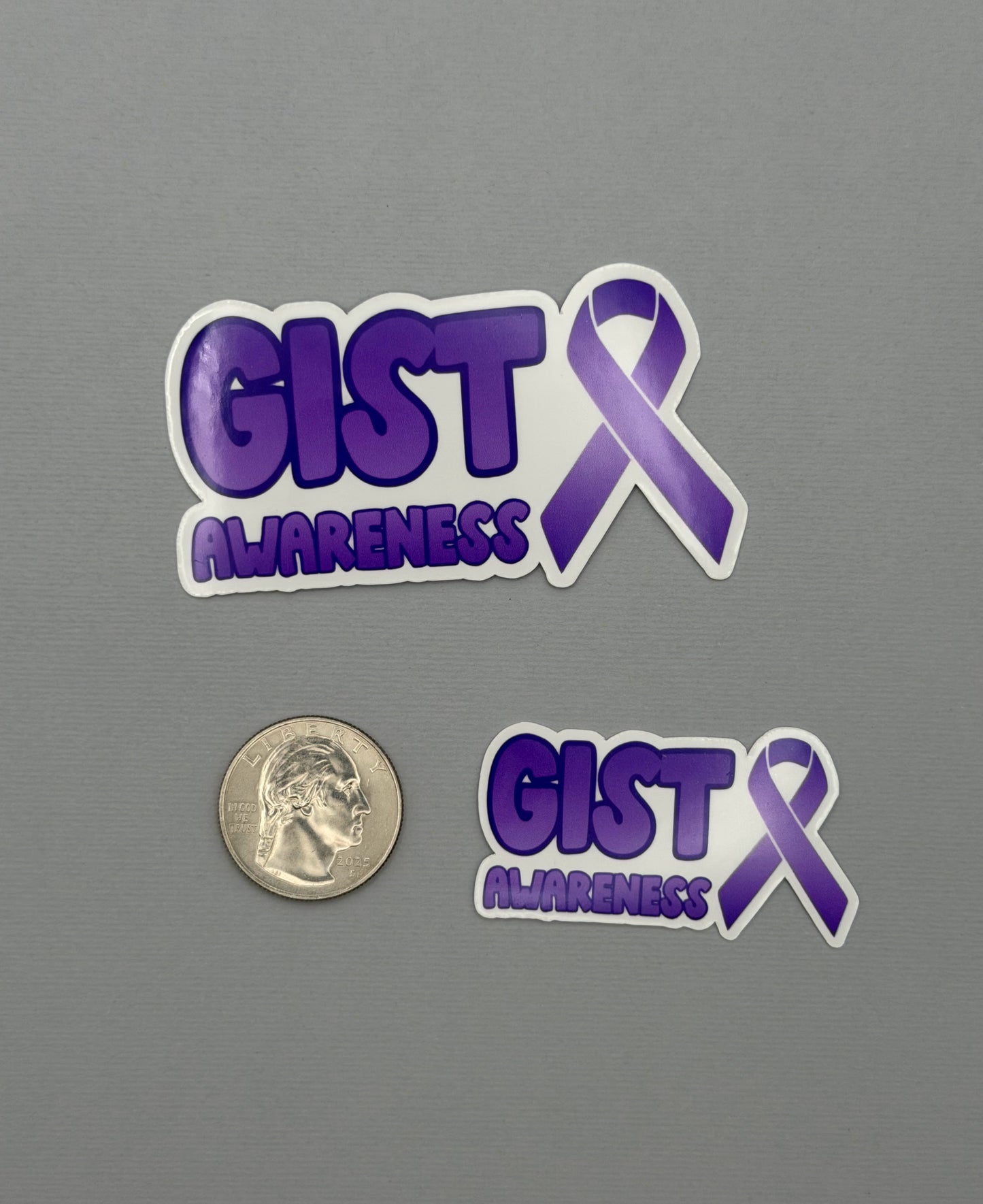 GIST Awareness with Ribbon Sticker or Magnet | Gastrointestinal Stromal Tumor