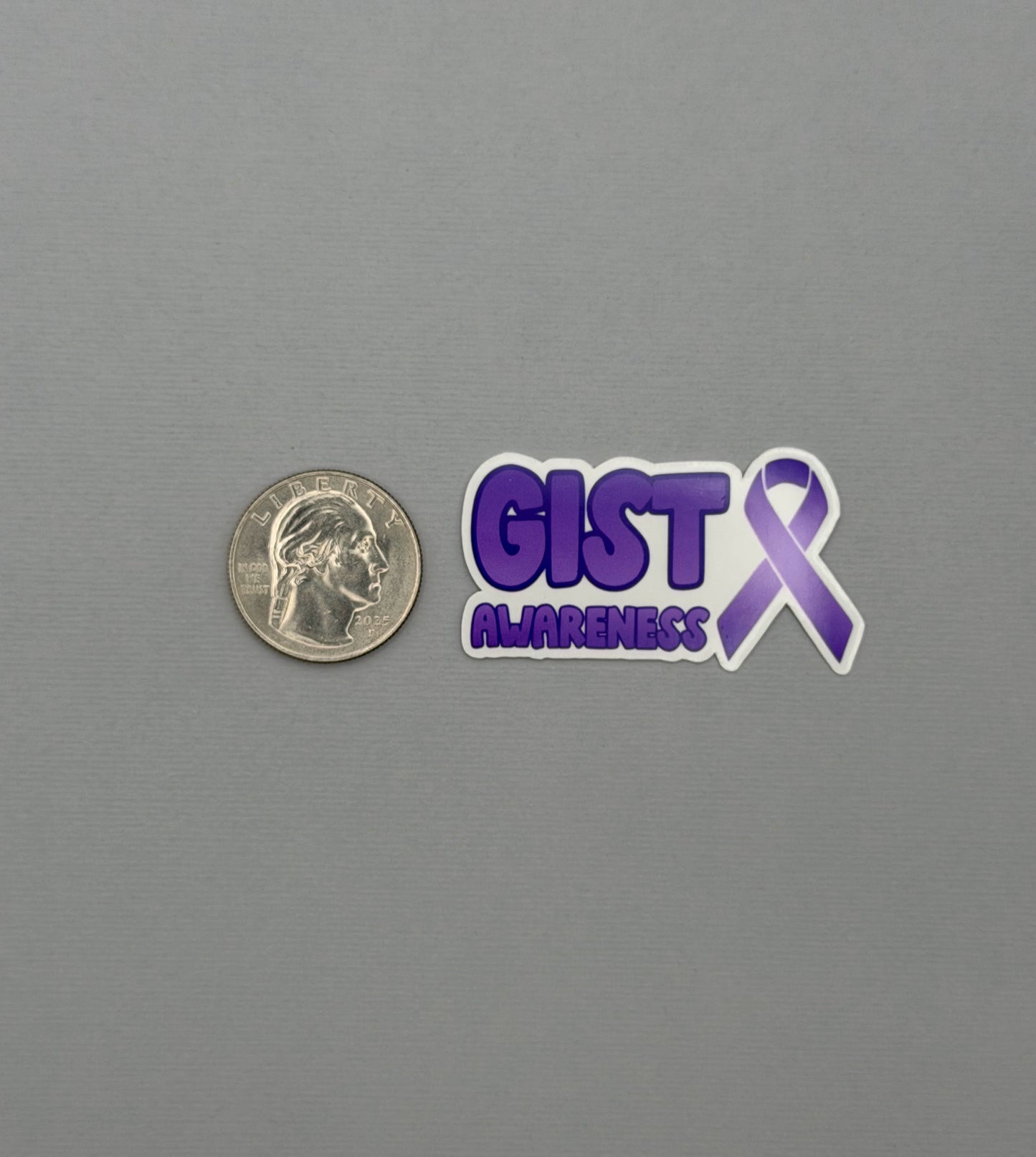 GIST Awareness with Ribbon Sticker or Magnet | Gastrointestinal Stromal Tumor