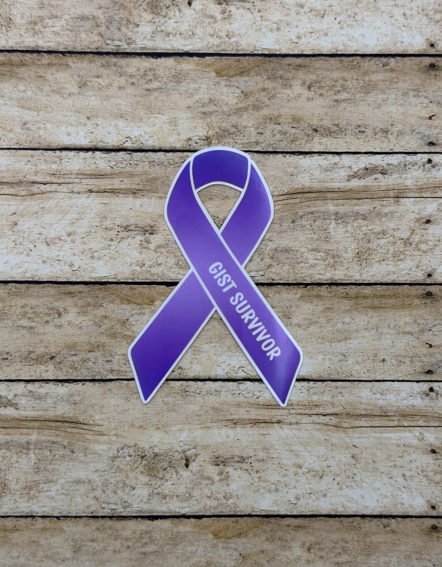 GIST Survivor Ribbon Sticker or Magnet | Gastrointestinal Stromal Tumor
