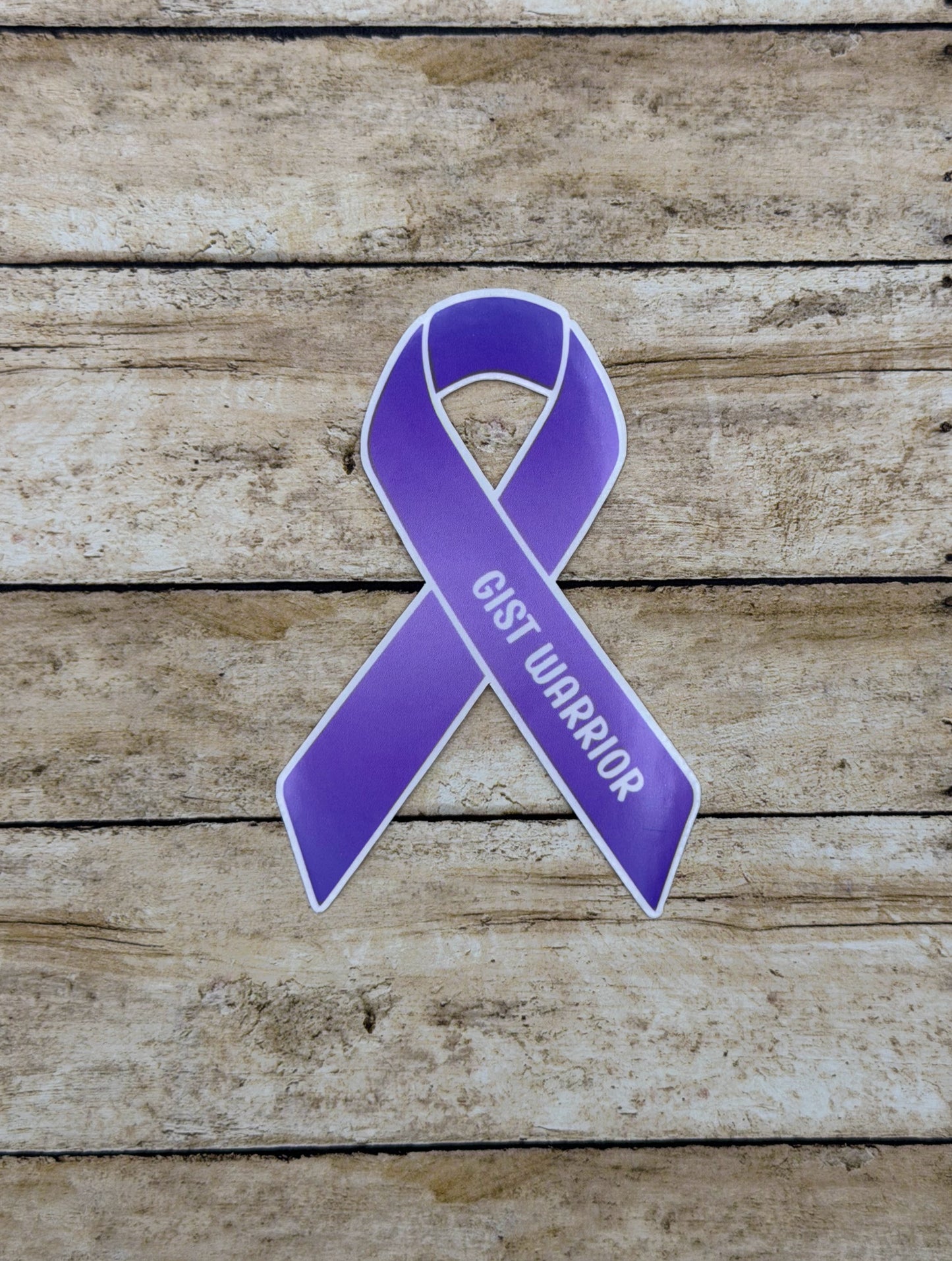 GIST Warrior Ribbon Sticker or Magnet | Gastrointestinal Stromal Tumor