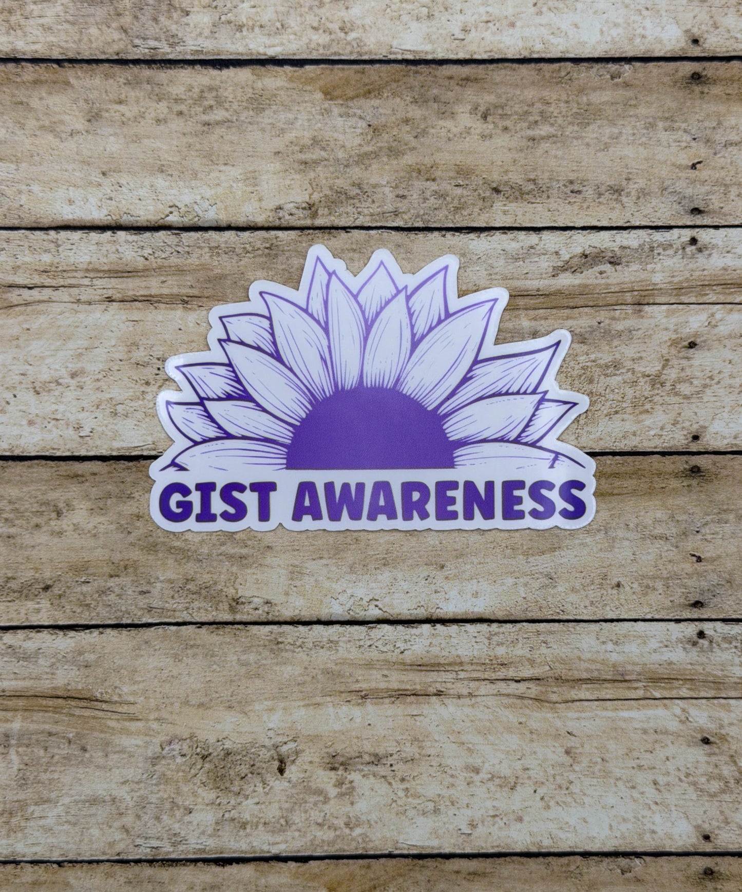 GIST Awareness Sunflower Sticker or Magnet | Gastrointestinal Stromal Tumor