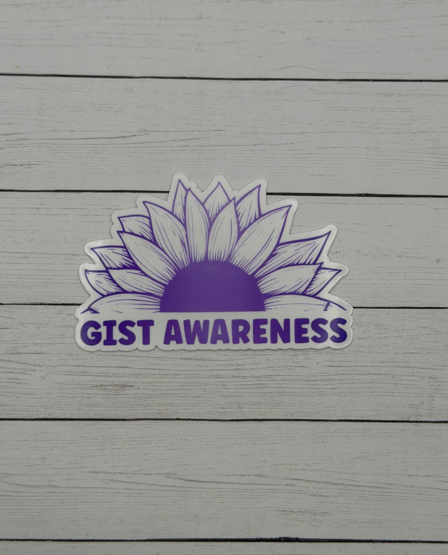 GIST Awareness Sunflower Sticker or Magnet | Gastrointestinal Stromal Tumor