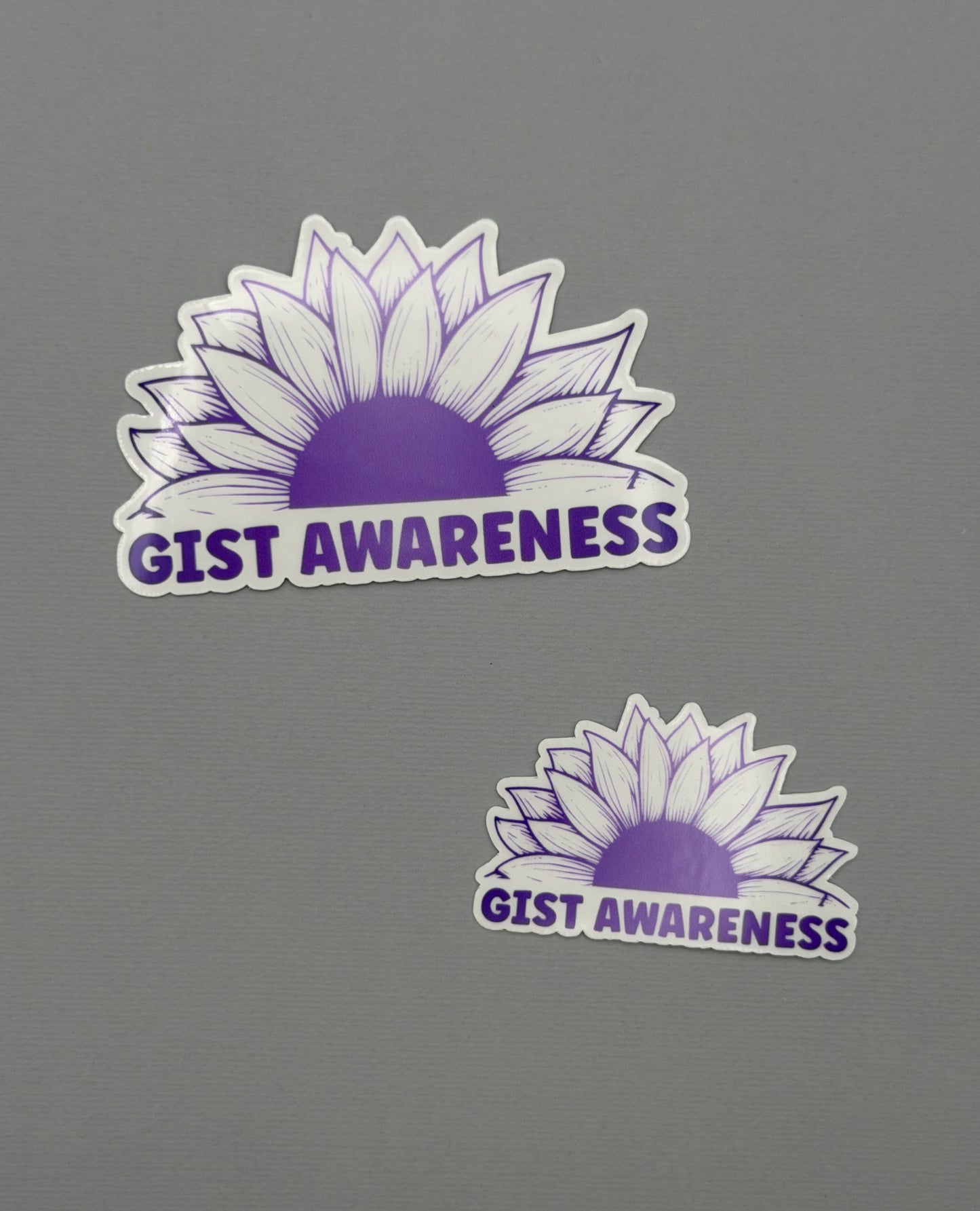 GIST Awareness Sunflower Sticker or Magnet | Gastrointestinal Stromal Tumor