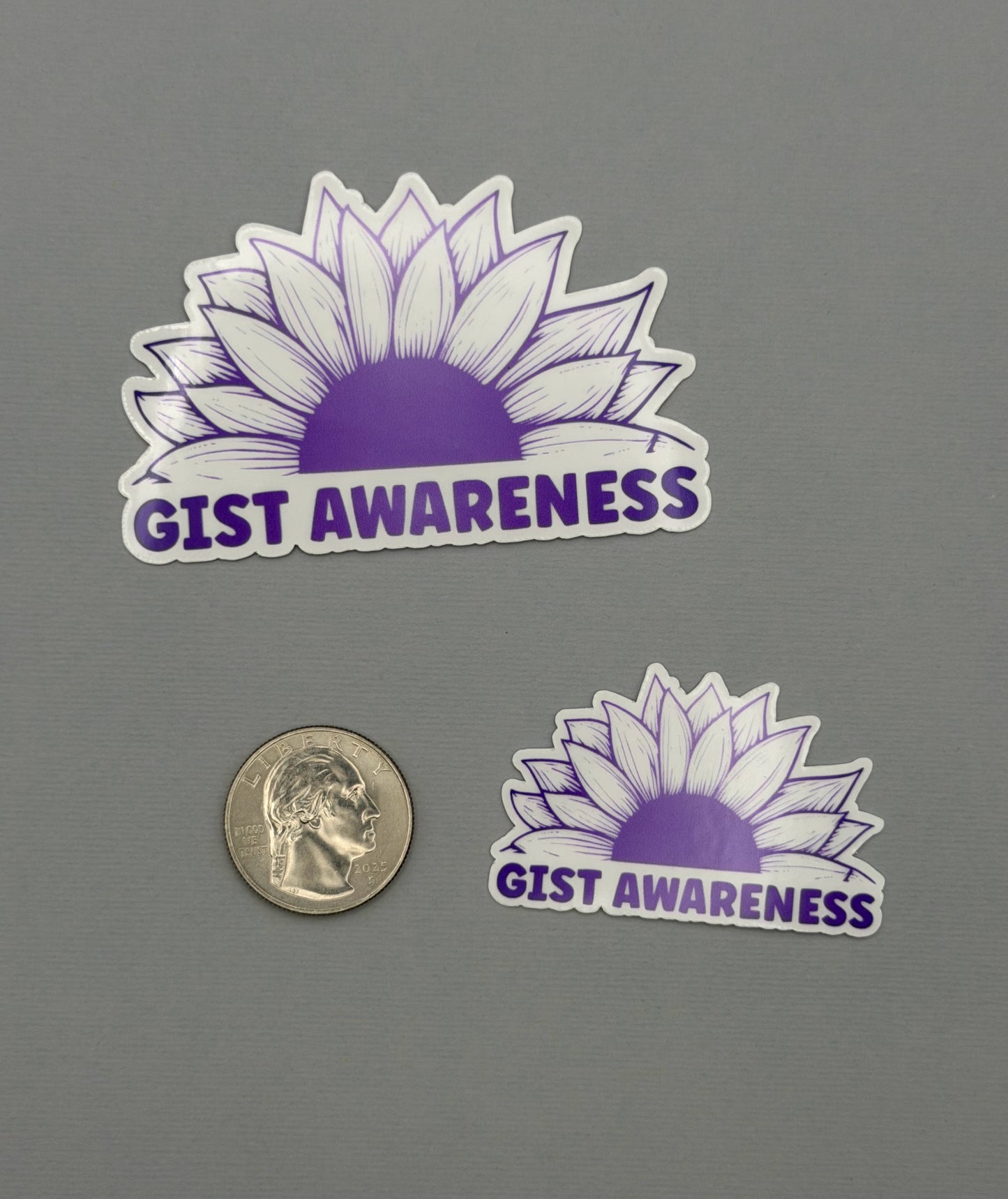 GIST Awareness Sunflower Sticker or Magnet | Gastrointestinal Stromal Tumor