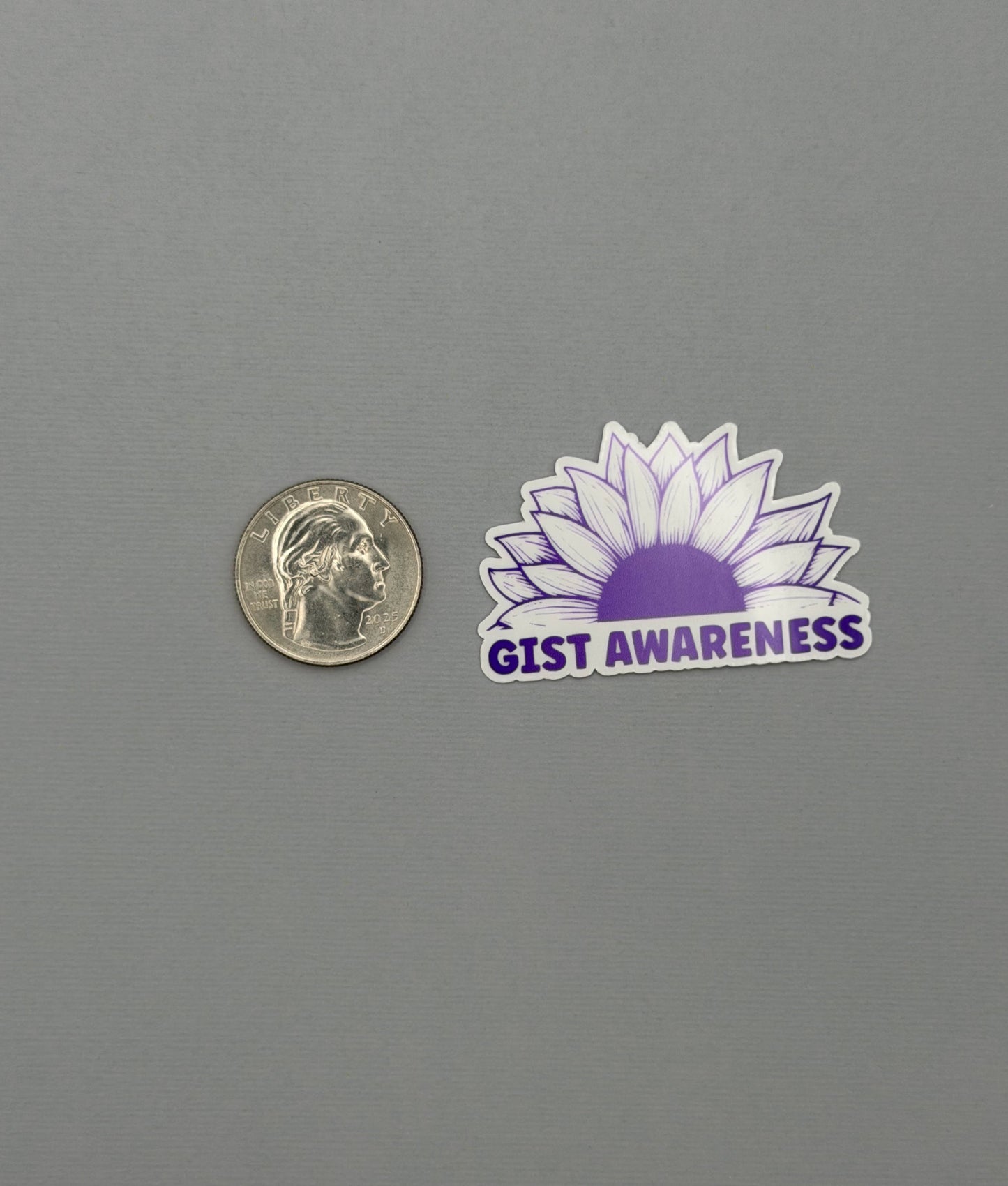 GIST Awareness Sunflower Sticker or Magnet | Gastrointestinal Stromal Tumor