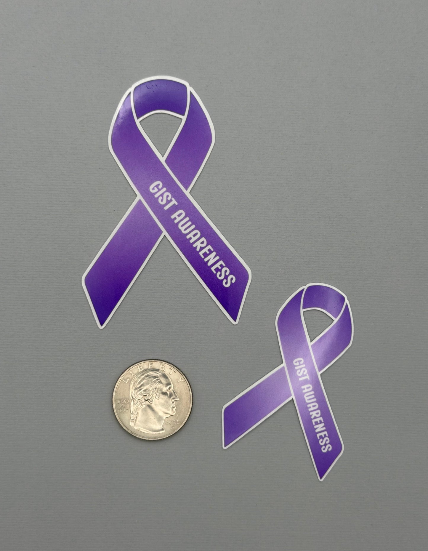 GIST Awareness Ribbon Sticker or Magnet | Gastrointestinal Stromal Tumor